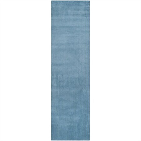 Safavieh 2 ft. - 3 in. x 8 ft. Runner- Shag Himalaya Blue Hand Loomed Rug HIM610D-28